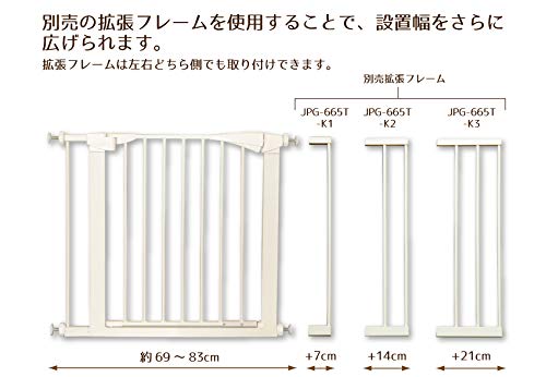 Amazon.co.jp: ワンモード 突っ張りペットゲート ドア付き JPG-665T